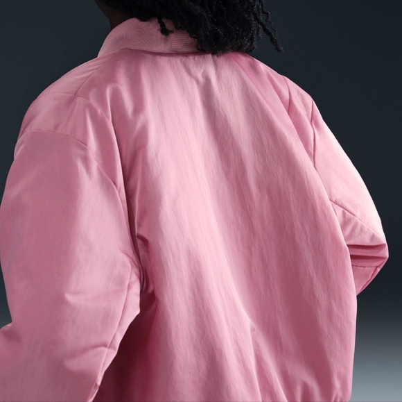 Nike Women's Sportswear Destroyer Bomber Jacket Pink Size S Sample - Picture 2 of 2